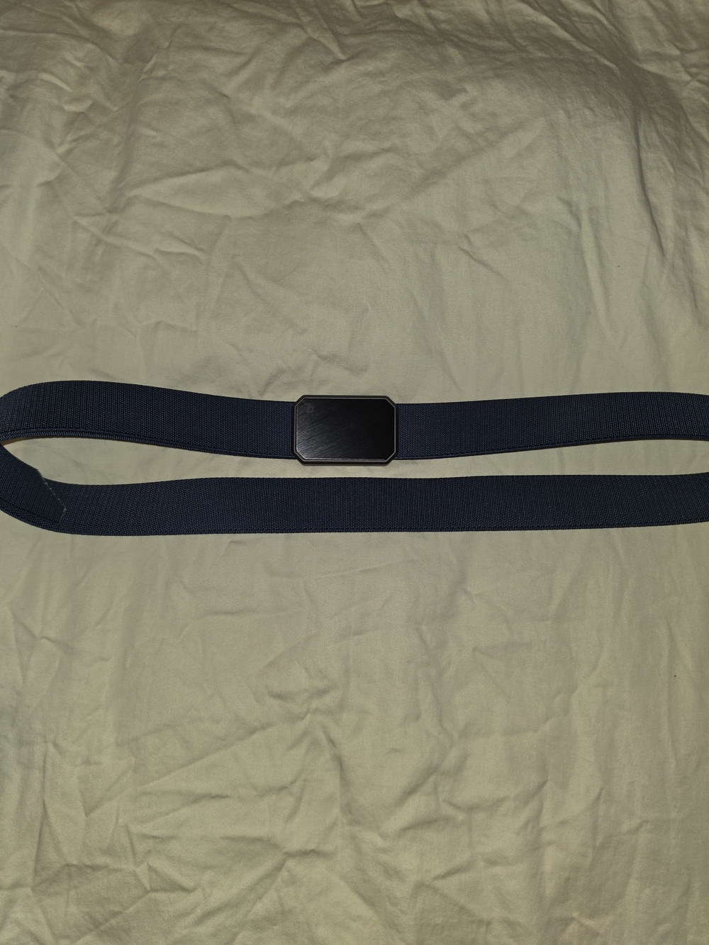 Men's Navy Fabric Belt with Matte Black Buckle